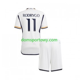 Koszulka Real Madryt Rodrygo Goes 11 Dziecięcy Domowe Koszulki Piłkarskie 2023-2024 Krótki Rękaw